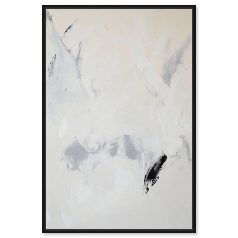 «Softened Echoes III Canvas Minimalist Boho» par Art Remedy, Cadre flottant noir, H 16 po x l 11 po