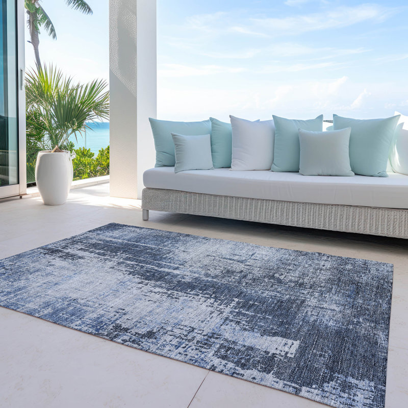 Tapis intérieur / extérieur rectangulaire avec envers antidérapant Lamanna, Rectangulaire 3 pi x 5 pi
