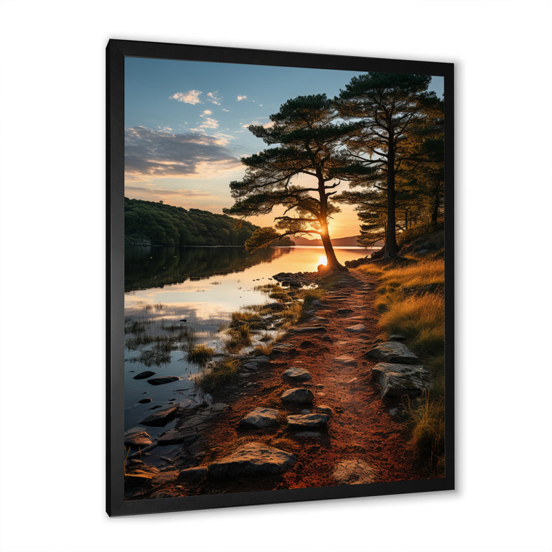 Bainbrudge Connecticut Landscape V - impression, H 44 po x l 34 po x P 1,5 po, Cadre photo noir