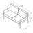 Vivant 56.25" Wide Outdoor Loveseat with Sunbrella® Cushions-1661452706-1694236716