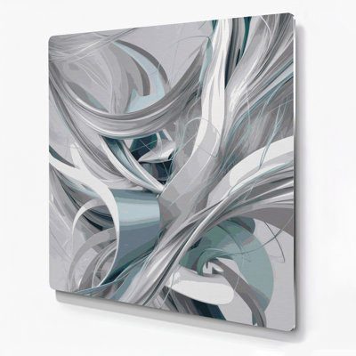 Digital Abstraction 46 Gray Metal Wall Art