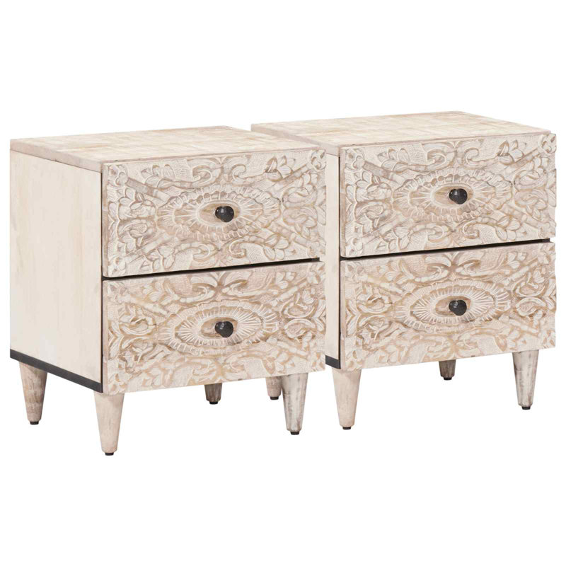 40cm W Solid Wood Bedside Table