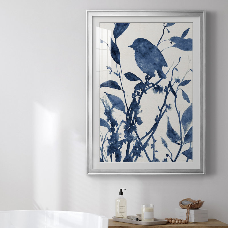 Bluebird Silhouette II - impression d'un cadre photo unique, H 24,5 po x l 18,5 po x P 1 po, Cadre argenté