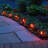 Electric Pathway Lights with 10 Flickering Orange Bulbs