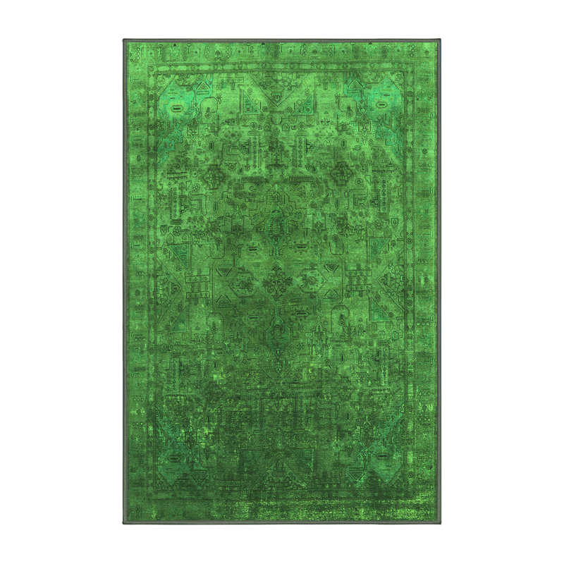 Washable Oriental Indoor Rug, Rectangle 6' x 9'