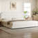 Manfred Boucle Upholstered Cloud Bed Frame with Rounded Corners Headboard, Soft Platform Bed Frame with Thickened Footboard