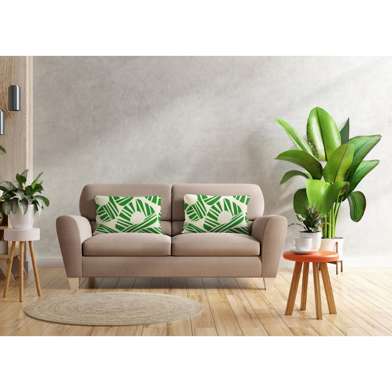 Polyester / Mélange de polyester Housse de coussin rectangulaire intérieure / extérieure lombaire et insert, Vert