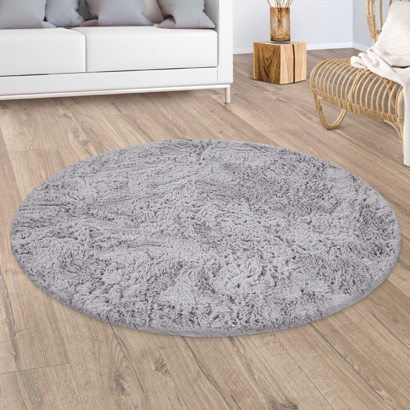 Jeffory Uniform Color Shag Area Rug, Rectangle 60 x 100cm