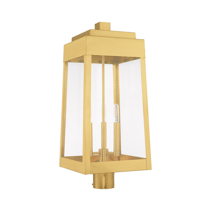 Tête de lanterne câblée 1 lumière Antionetta, H 24,75 po x l 10,5 po x P 10,5 po, Laiton satiné