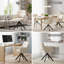 51cm H Fabric Upholstered Metal Upholstered Back Armchair-935620033