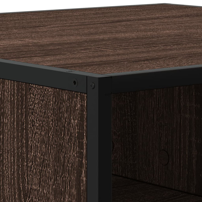 Coffee Table with Storage, Brown Oak, 30" H x 80" L x 80" W