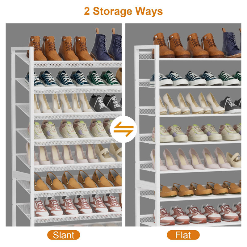 62 Pair Shoe Rack, White