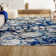 Strausstown Marbled Abstract Dark Gray/Blue Rug