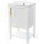 Meuble-lavabo moderne avec lavabo en céramique et rangement à fermeture en douceur-1408557010