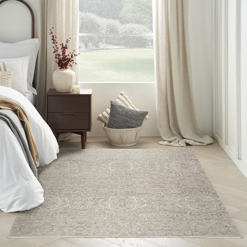 Tapis d'intérieur gris Bentonville 7 pi 10 po x 9 pi 10 po, Rectangle 5 pi 3 po x 7 pi 3 po