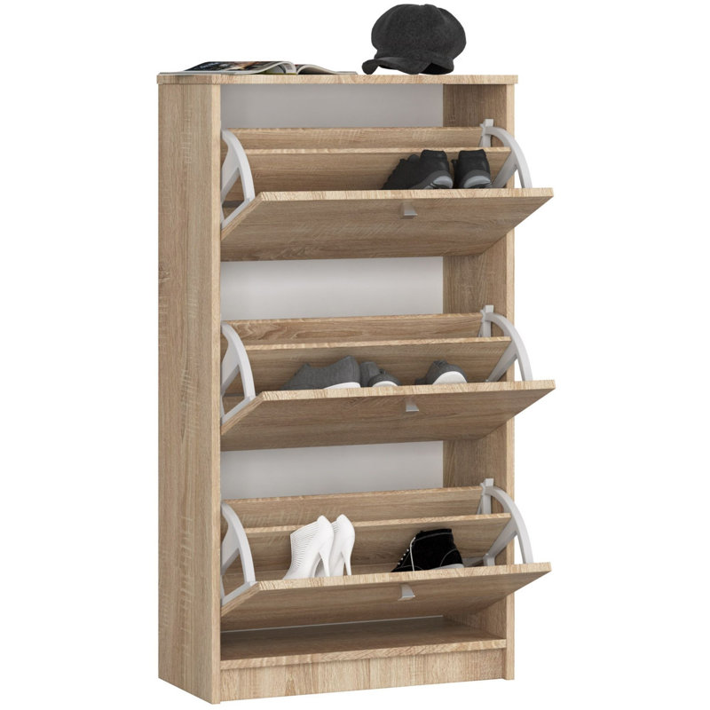 Furgeson 12 Pair Shoe Storage Cabinet, Sonoma