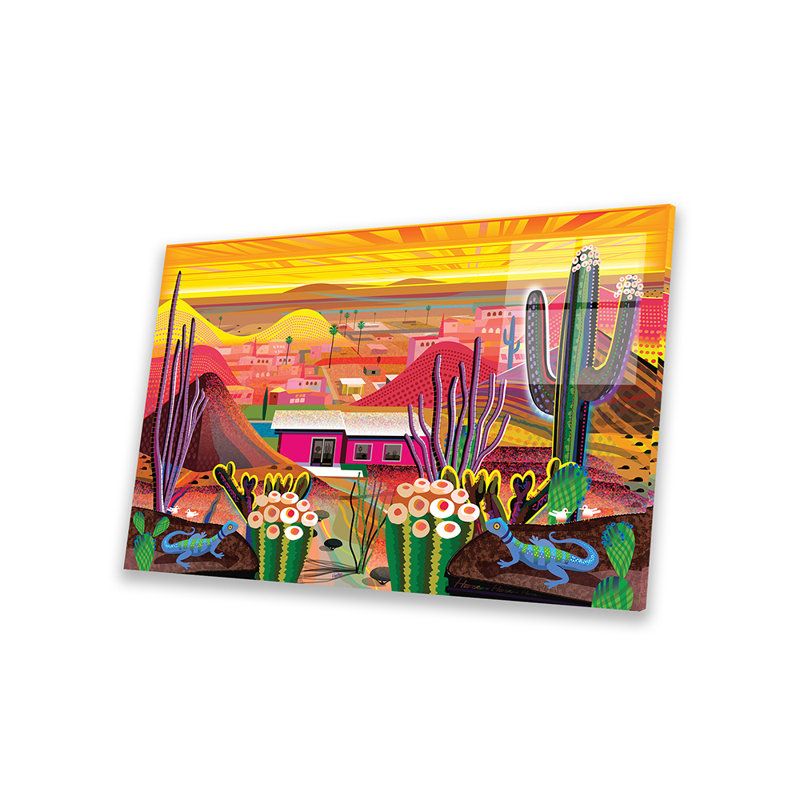 Las Palmas, impression sur verre acrylique, H 16 po x l 24 po x P 0,25 po