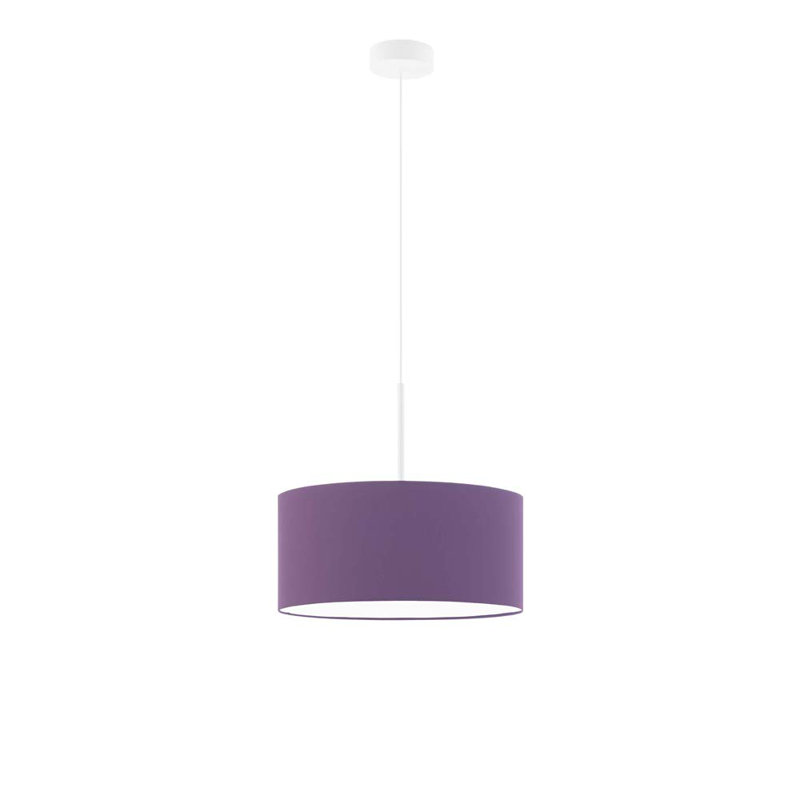 Aubrynn 1 - Light Drum Pendant, White, Violet