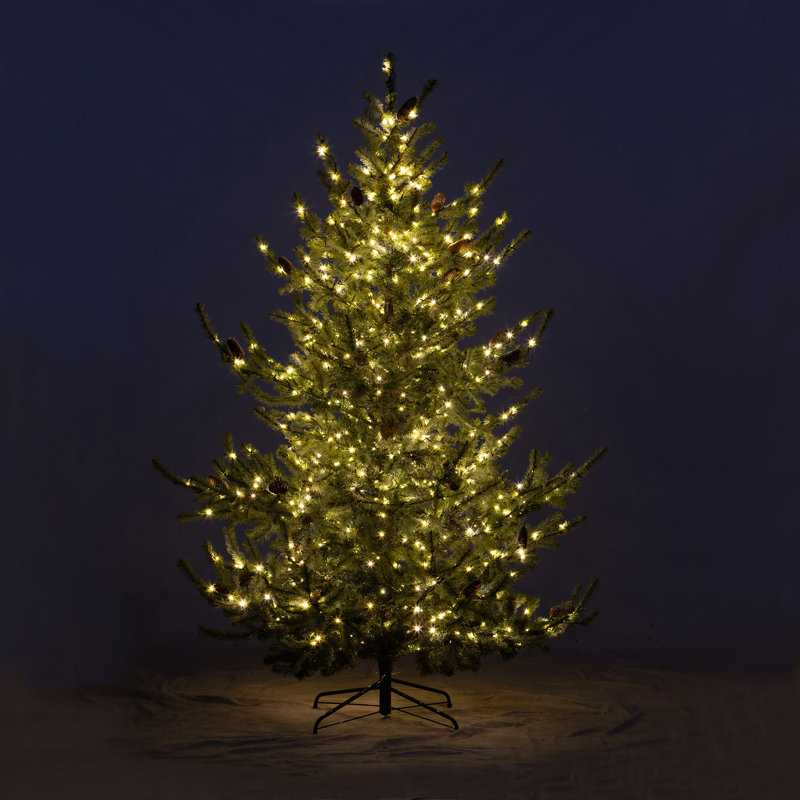 Lighted Artificial Christmas Tree, 7' H