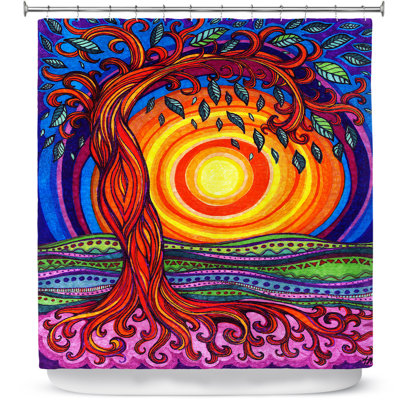 Rideau de douche simple arbre of life