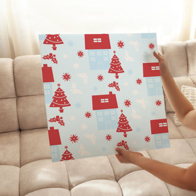 Maison de Noël des Fêtes, motif II, reproduction d'art moderne sans cadre