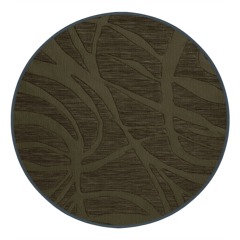 Tapis abstrait lavable à la machine, Rond 3 pi