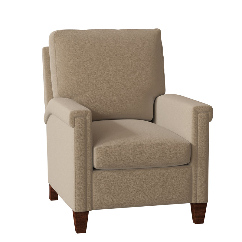 Kara 32" Wide Faux Leather Standard Recliner, Outsider Raven Genuine Leather, Mahogany, Power