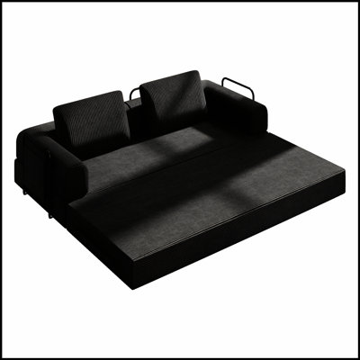 Canapé-lit convertible de 78 pouces, canapé futon désossé avec lit escamotable facile, aucun assemblage requis