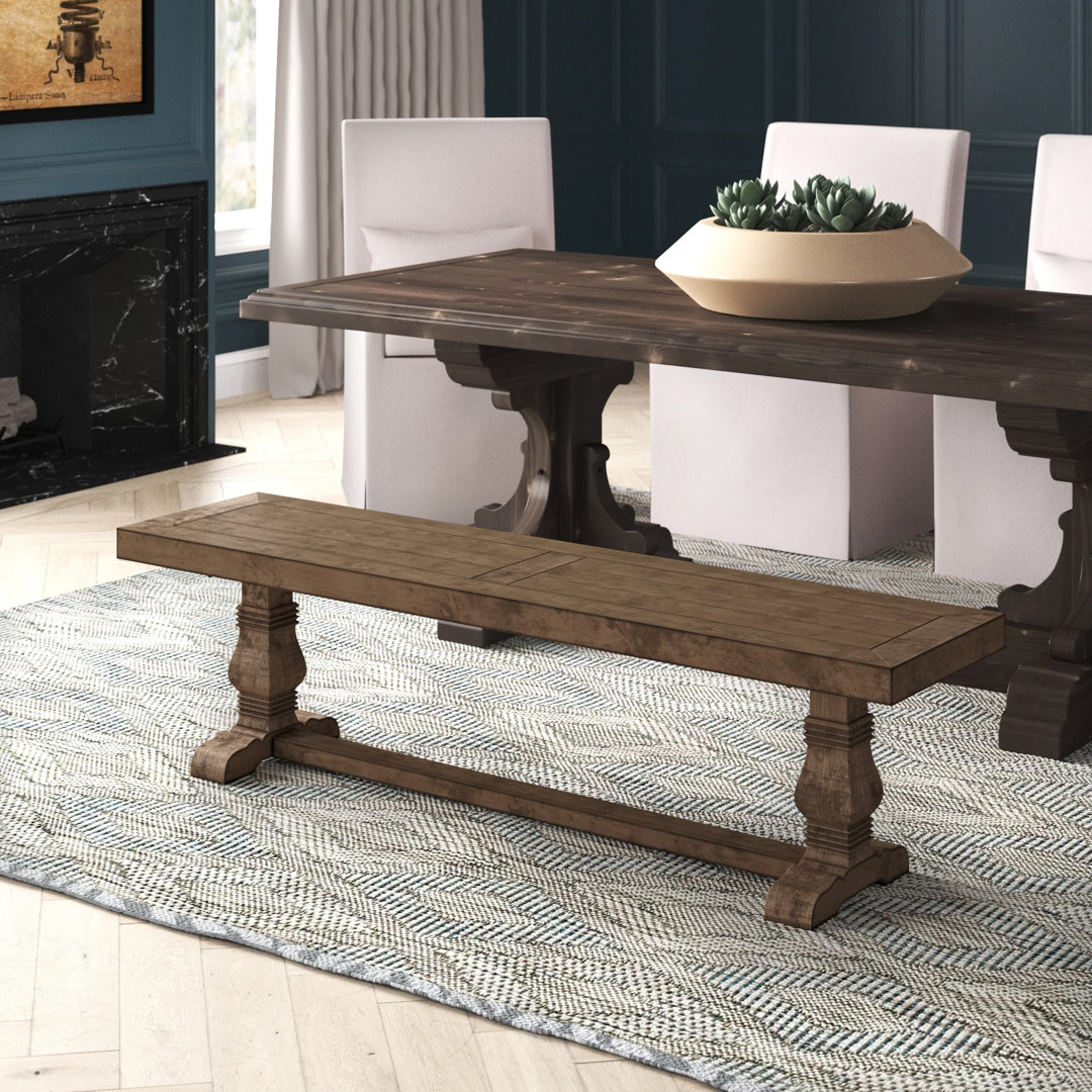 Kinston Solid Wood Bench Rosalind Wheeler Color: Distressed Brown Size: 18" H x 66" W x 16"D