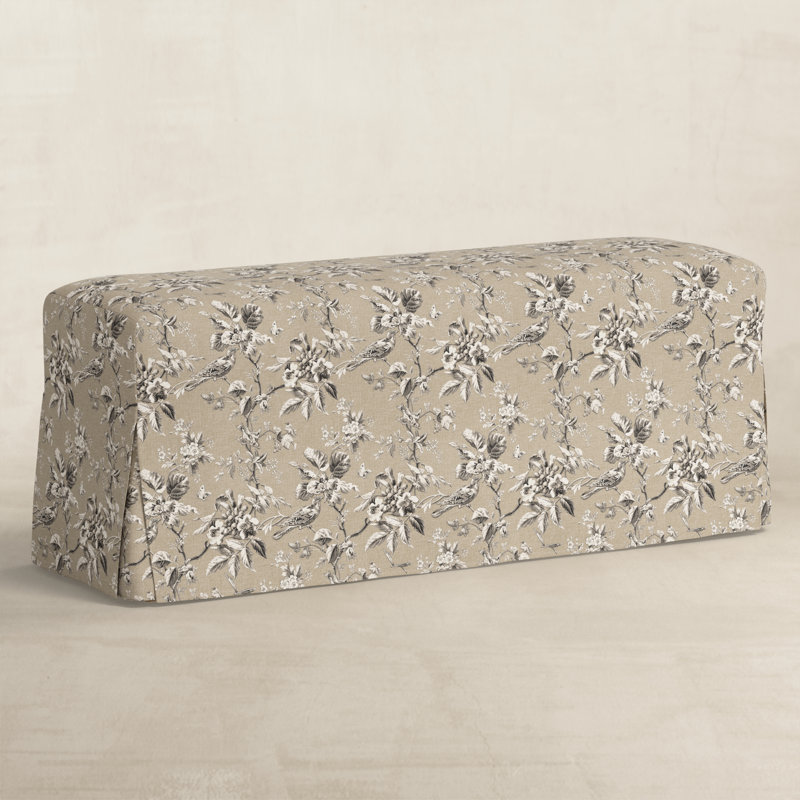 Banc de salle à manger à housse Andrea, Sable floral