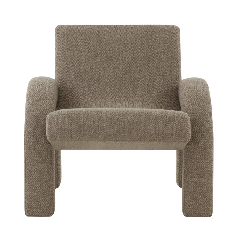Fauteuil de 31,5 po de large Isle, Mélange de polyester brun pâle