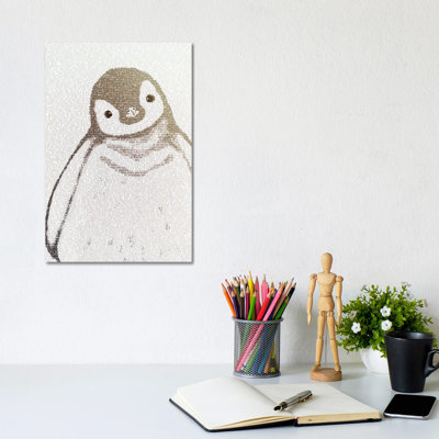 The Intellectual Penguin II by Paula Belle Flores - Wrapped Canvas Painting