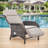 Gaetanino 60" Outdoor Wicker Poolside Reclining Single Chaise Lounge With Cushion-1503723420