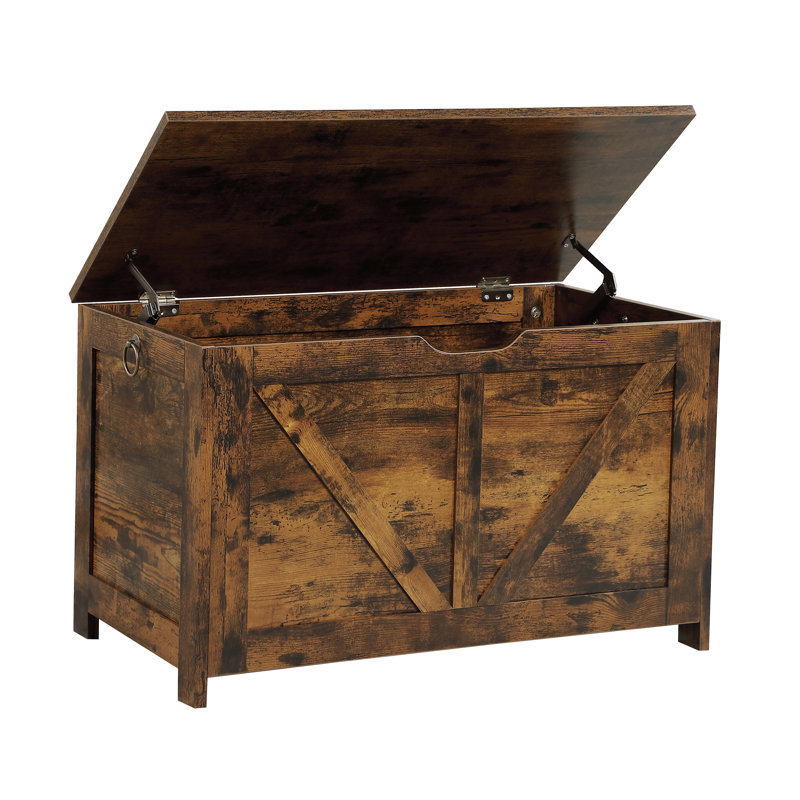 Commode de rangement rétro avec dessus rabattable, Brown