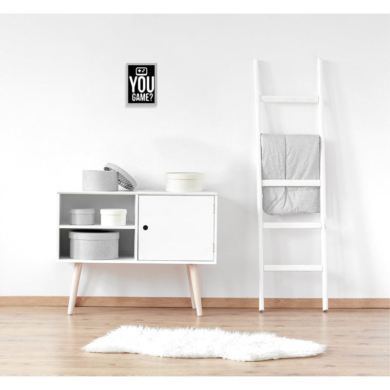 «You Game inversée», art encadré, H 15 po x l 11 po x P 1,19 po, Encadré de boîte argent