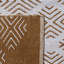 Tapis intérieur en coton / polyester tissé à plat à motif brun clair / blanc-1724441811