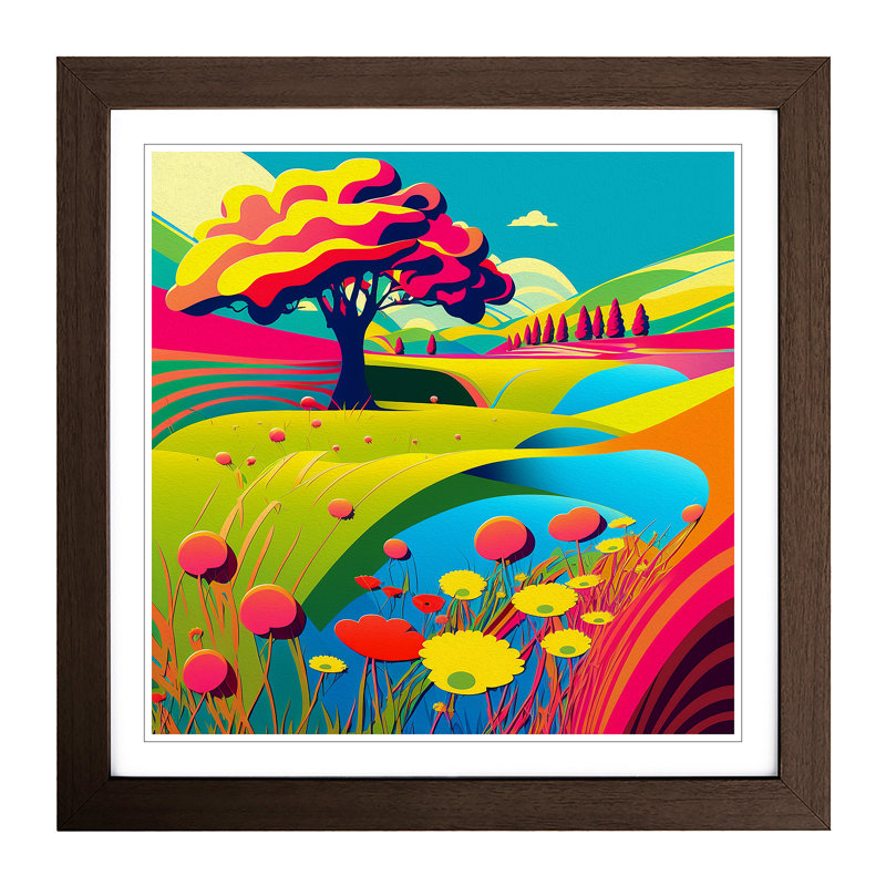MeadowNo.1 - Framed Print, Walnut