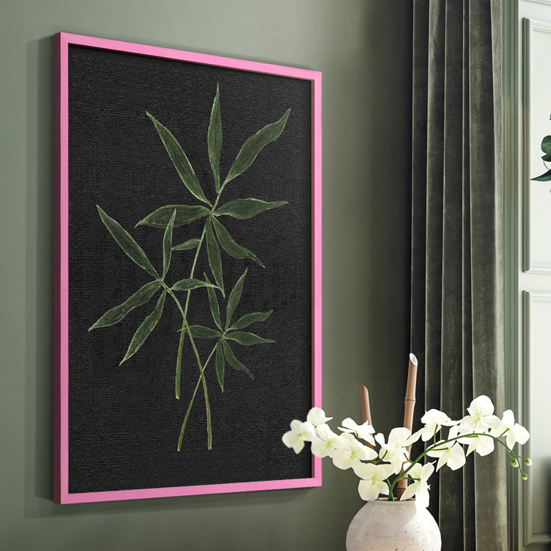 Simple Tropics II, reproduction encadrée - bois massif, Rose, H 10 po x l 8 po