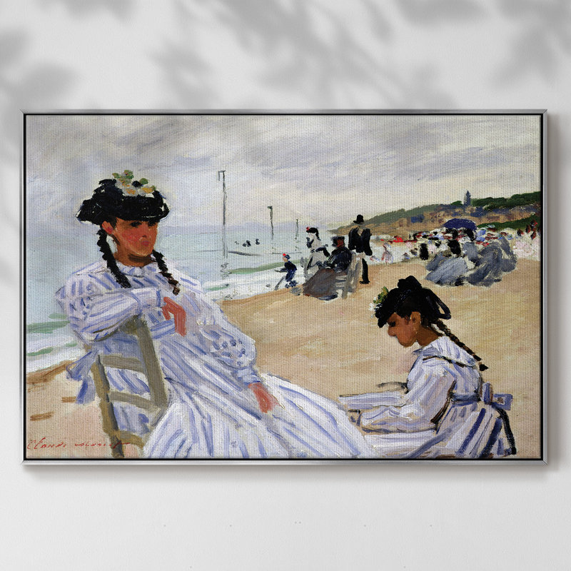 " Monet " by Claude Monet, 27" H x 41" W x 2" D, Silver
