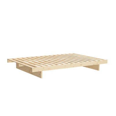 Kanso Bed Frame, with or without bedrollers. Scandinavian design, made in Europe, FSC certified wood, choose your size