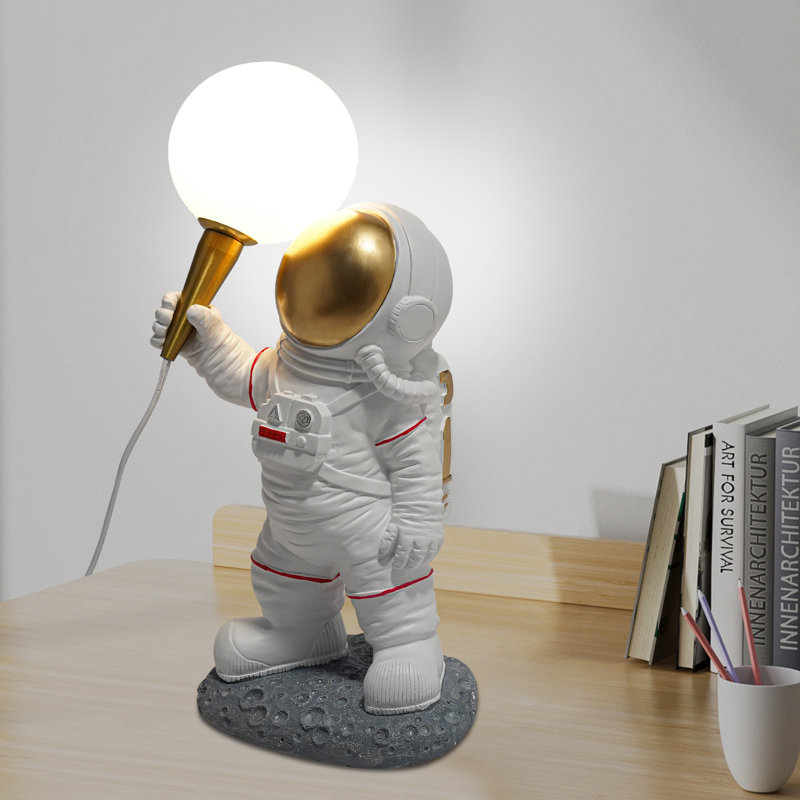 Lampe de table astronaute, veilleuse pour enfants, lampe de bureau Spaceman Moon