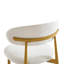 Chaises de salle à manger modernes avec dossiers courbés et pieds en métal, ensemble de 2