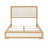 Contemporary Bed with Headboard,Light-1511658326