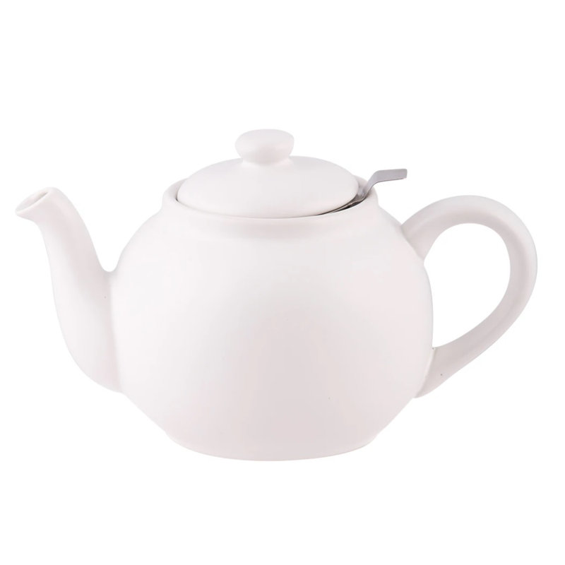 Norden Home Valenzuela 1.5ml Solid Colour Teapot, White