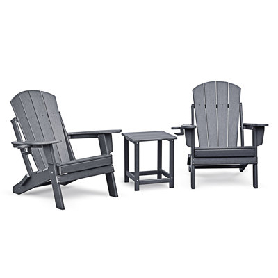 Ensemble de chaises pliantes Adirondack d'extérieur
