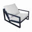 Chaise de patio en aluminium avec coussins et repose-pieds