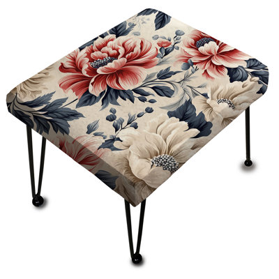 Repose-pieds Vintage Farmhouse Damask - Floral