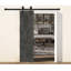 Porte de grange lambrissée peinte en bois sans trousse de quincaillerie d'installation-86217088-86217093