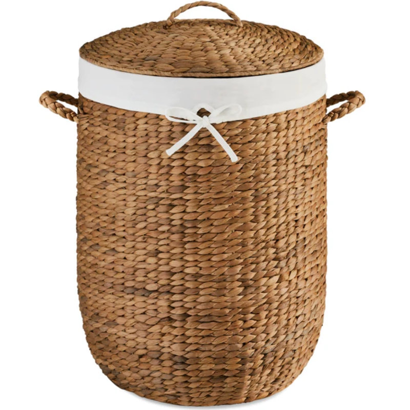 Round Laundry Hamper, Chestnut