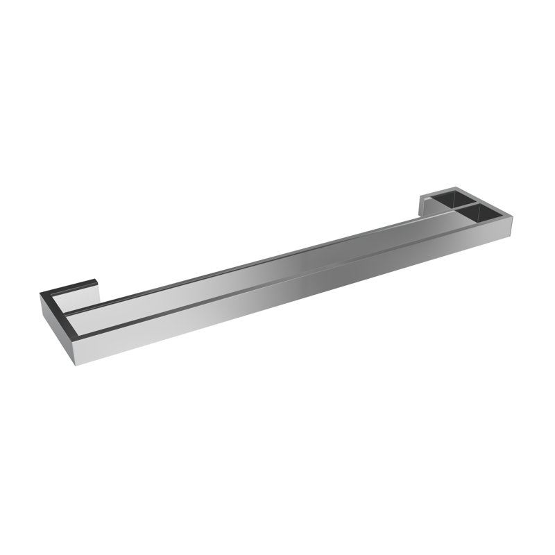 Porte-serviettes mural double 24 po Fire - Chrome, fabrication en laiton de qualité supérieure, quincaillerie d'installation incluse